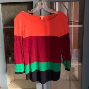Boxy Multi-Colored Lightweight Sweater
